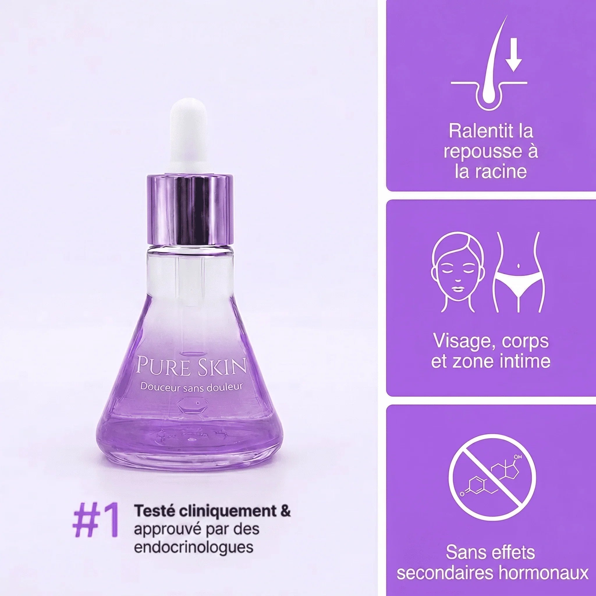 PureSkin - Sérum lissant anti-repousse de poils